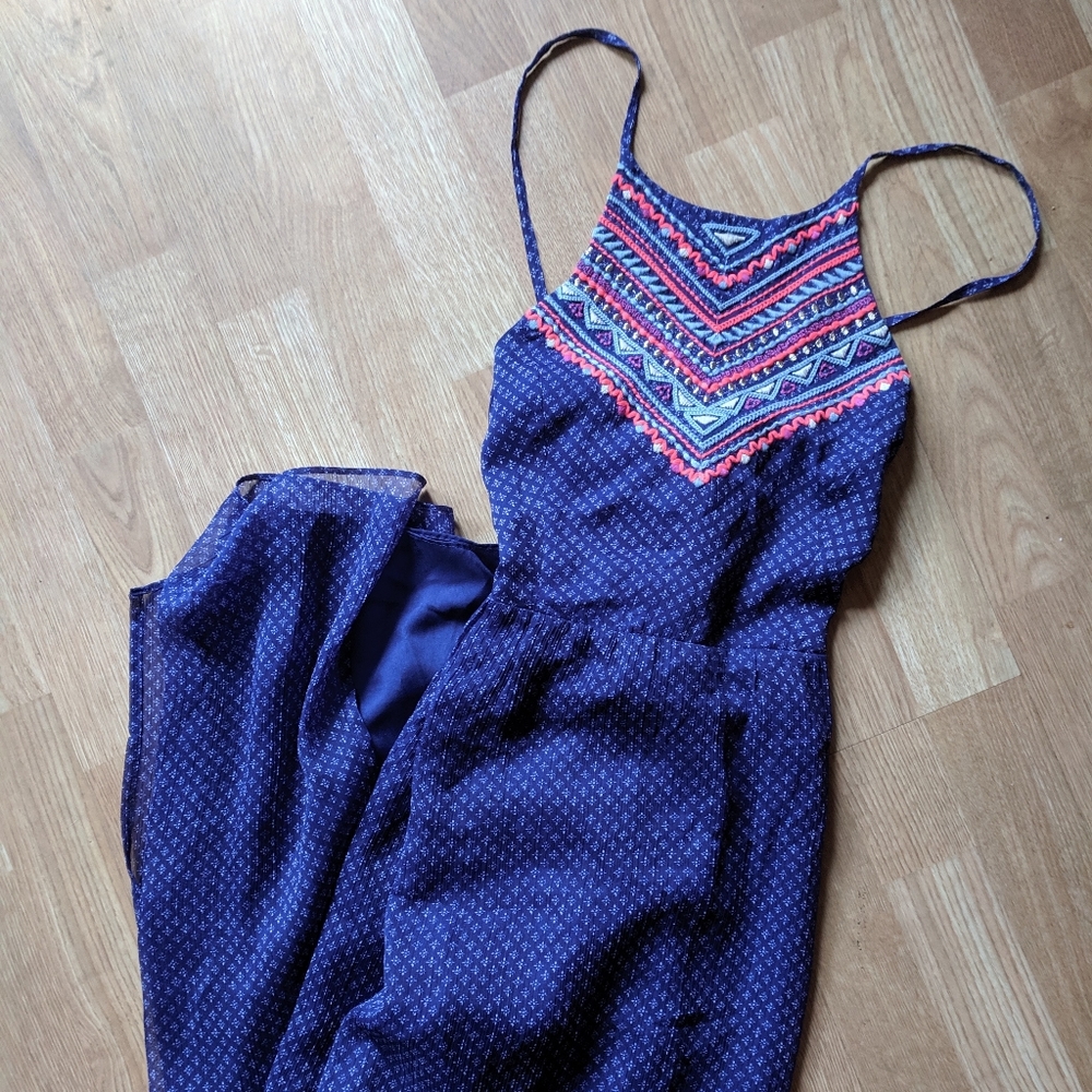 Embroidered maxi dress
